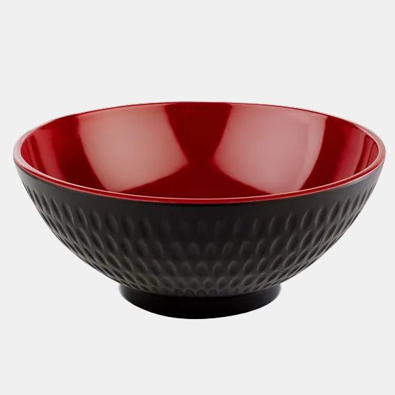 Bowl melamina Asia plus negro/rojo. ø7,5 cm x 3,5 cm - 1 Ud. - Klimer