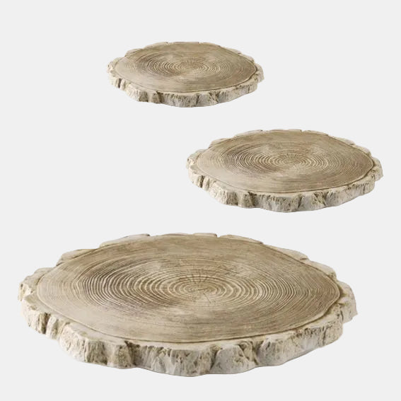 Plato tronco de árbol de porcelana. ø32 x 4 cm - 1 Ud. - Klimer