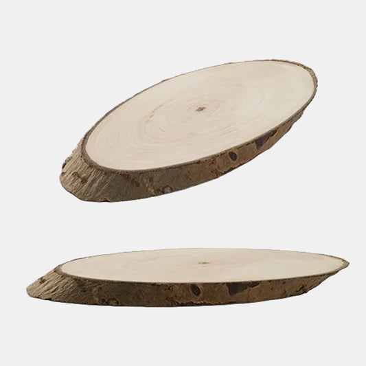Plato de madera Álamo. 23 x 11 x 1,2 cm - 10 Uds. - Klimer