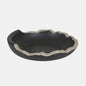 Plato redondo irregular negro filo marrón Stoneware. Varias medidas y uds. - Klimer