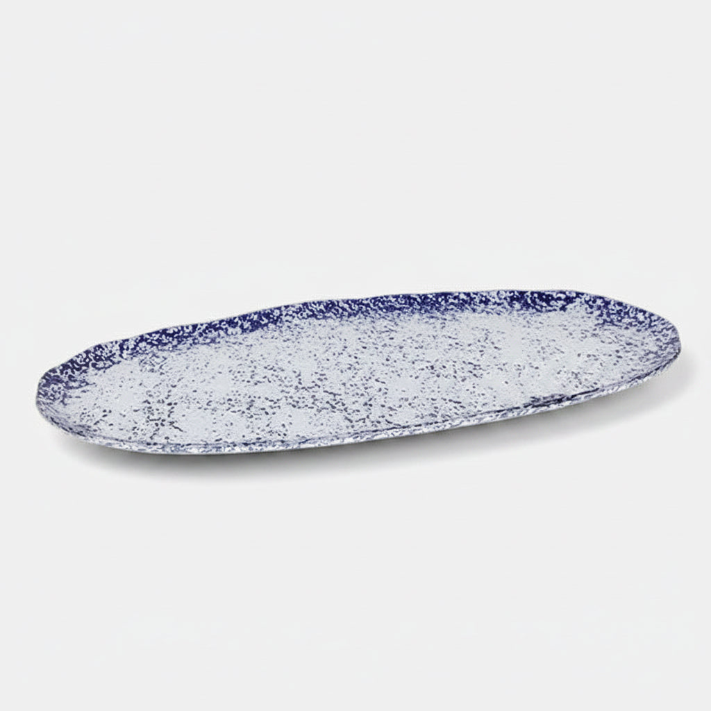Bandeja cobalto oval Etnic. 40 x 20 x 1,5 cm - 6 Uds - Klimer