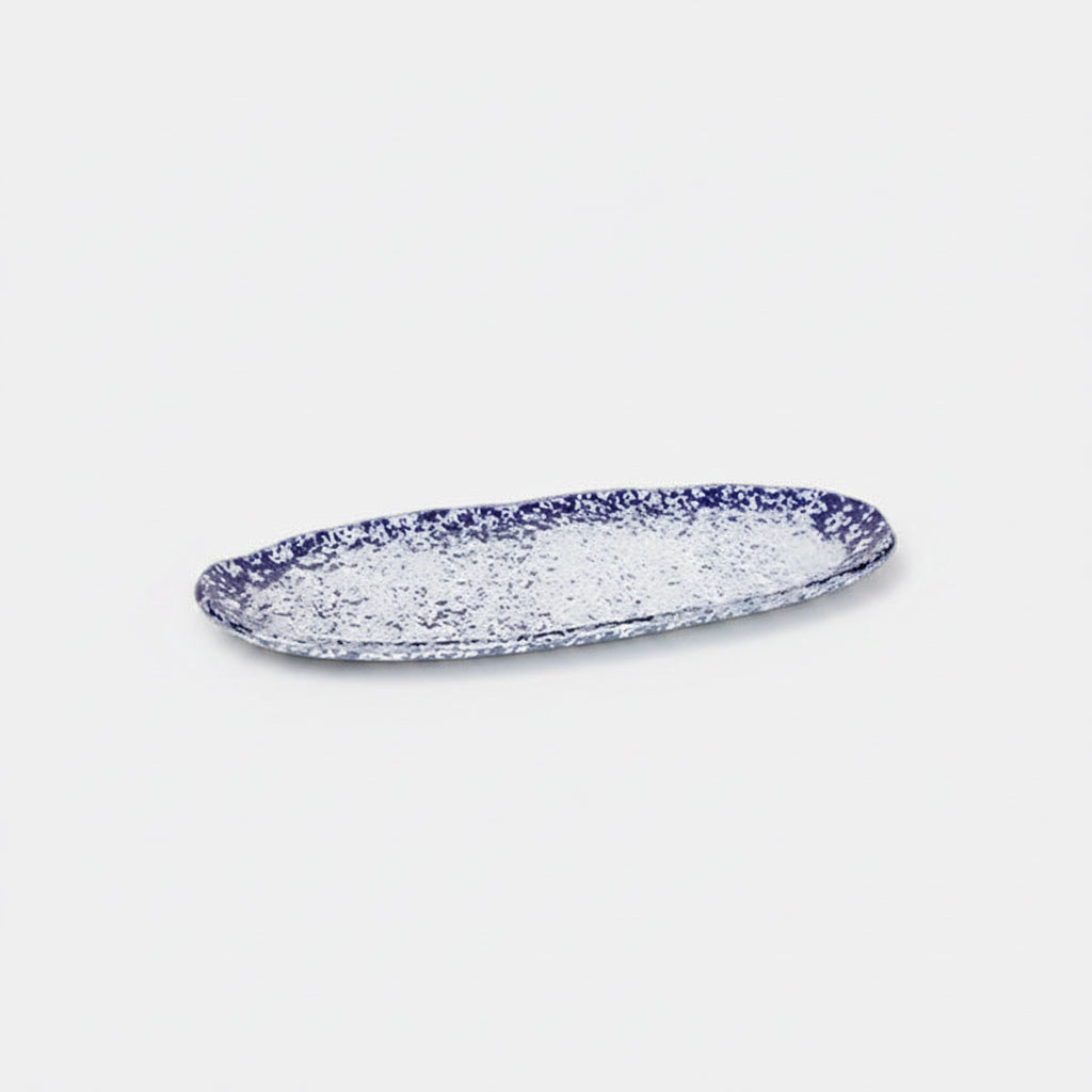 Bandeja cobalto oval Etnic. 40 x 20 x 1,5 cm - 6 Uds - Klimer