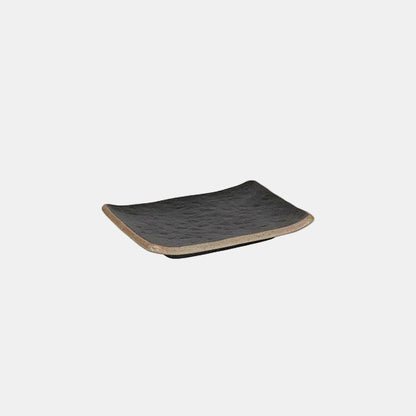 Bandeja rectangular negra marrón Stoneware. Varias medidas - 4 Uds. - Klimer