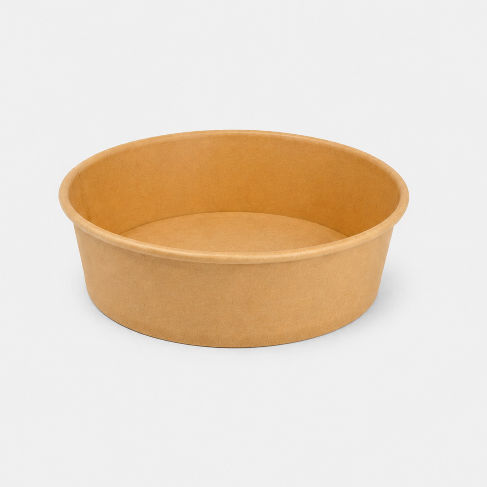 Buckaty Kraft Cardboard Salad Bowl ø18.5 cm 880 ml (360 Units)