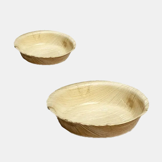 Bowl redondo Bali de hoja de palma. ø12 x 3 cm - 200 Uds. - Klimer
