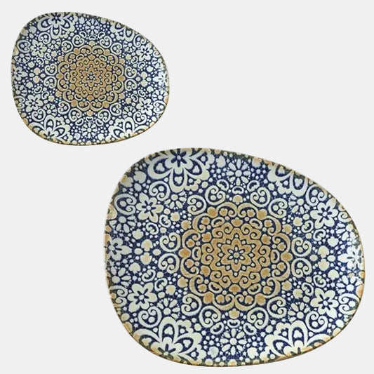 Plato llano irregular porcelana Tango Alhambra. Varias medidas - 12 Uds. - Klimer