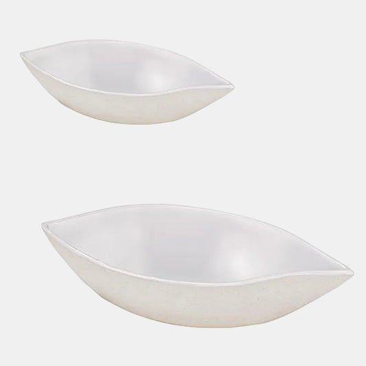 Plato para aperitivo biodegradable de pulpa de caña de azúcar. 11 x 5,2 x 2,5 cm - 300 Uds. - Klimer