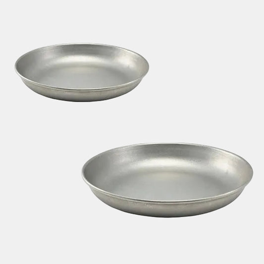 Plato hondo de acero inox vintage estilo americano. Varias medidas - 12 Ud. - Klimer