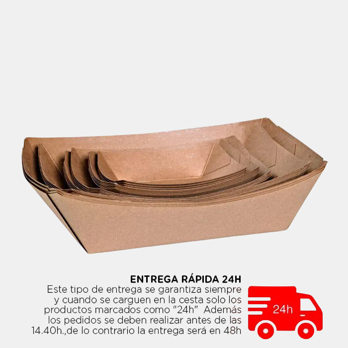 Barca de cartón kraft. Varias medidas y unidades. - Klimer