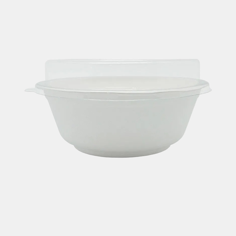 Tapa PET reciclable para bowl de caña de azúcar. 18 x 3,1 cm - 600 Uds. - Klimer