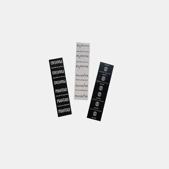 Precinto adhesivo personalizado en tinta negra. 12 x 3 cm. Varias cantidades. - Klimer