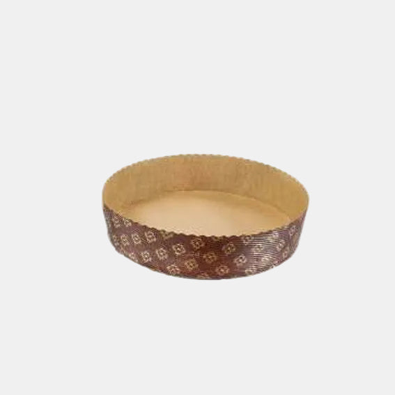 Molde redondo retractilado marrón de papel horneable. Varias medidas y unidades. - Klimer