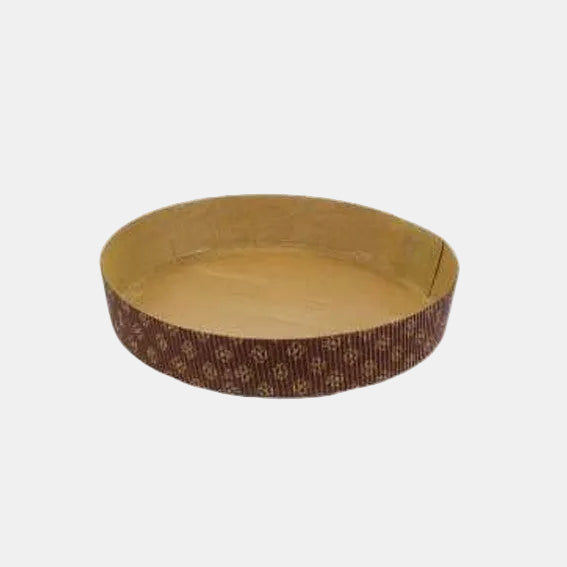 Molde redondo retractilado marrón de papel horneable. Varias medidas y unidades. - Klimer