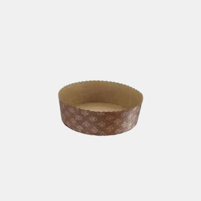 Molde redondo retractilado marrón de papel horneable. Varias medidas y unidades. - Klimer
