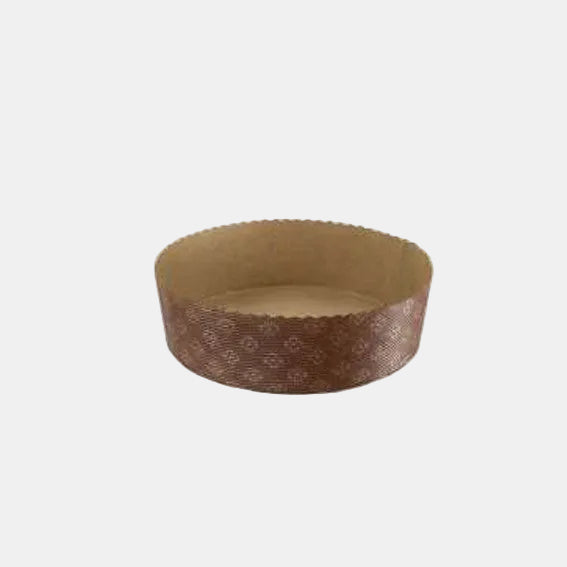 Molde redondo retractilado marrón de papel horneable. Varias medidas y unidades. - Klimer