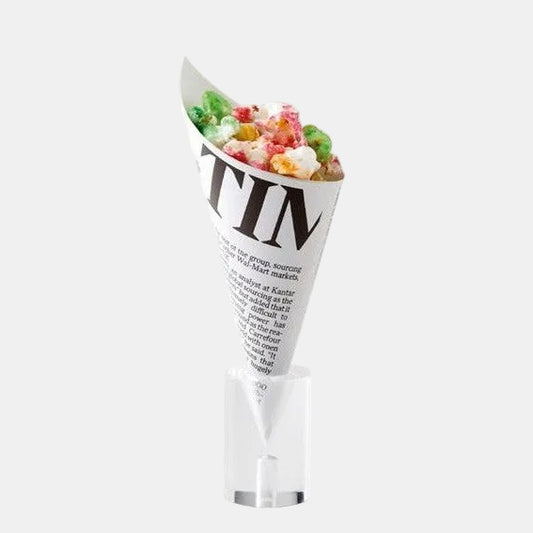 Cono de cartón periódico 13 x 6,5 cm - 100 Uds - Klimer