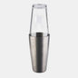 Coctelera Boston vaso acero inox mateado 700 ml + vaso de cristal 400 ml. Varios colores - 1 Ud. - Klimer
