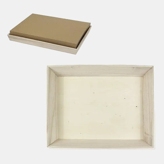 Bandeja de madera para entregas de catering. 39 x 29 x 4 cm - 10 Uds. - Klimer
