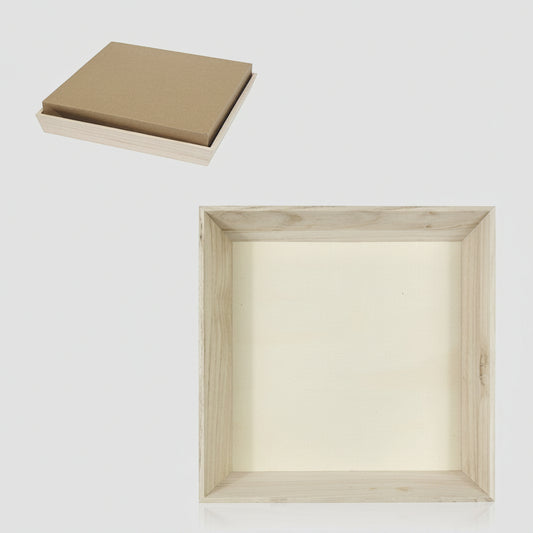 Bandeja de madera para entregas de catering. 31 x 31 x 4 cm - 10 Uds - Klimer