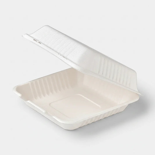 Envase tapa bisagra de caña de azúcar. Varias medidas - 200 Uds. - Klimer