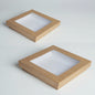 Caja de cartón kraft con ventana. Varias medidas y unidades. - Klimer