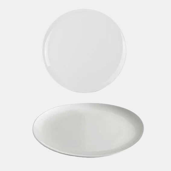 Plato llano Perla Siloxiht blanca. Varias medidas - 4 Uds. - Klimer