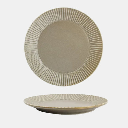 Plato llano de porcelana Aurora. Varias medidas y unidades. - Klimer