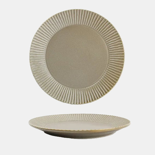 Plato llano de porcelana Aurora. Varias medidas y unidades. - Klimer