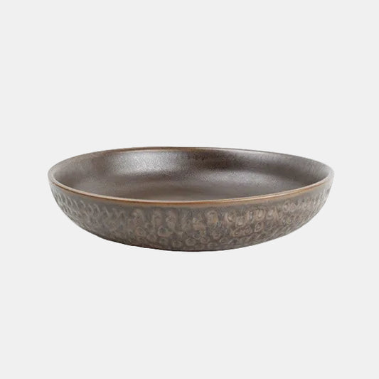 Plato hondo porcelana Brass cobre. ø22 x 4,5 cm - 4 Uds. - Klimer