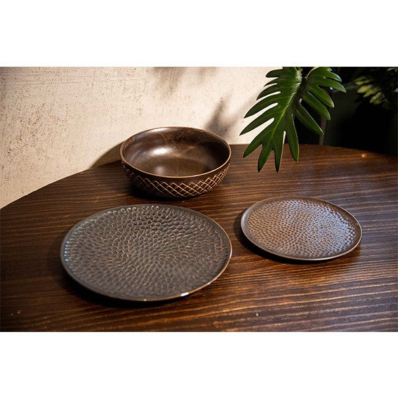 Plato pan porcelana Brass cobre. ø15,5 cm - 4 Uds. - Klimer