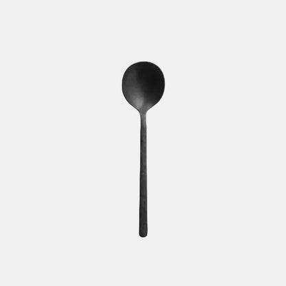 Cubertería acero inox mate Kodai Vintage Black - 12 Uds. - Klimer