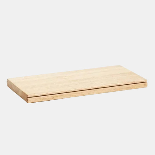 Bandeja de madera roble para soporte brochetas y conos. 12 x 24 x 1 cm - 1 Ud. - Klimer