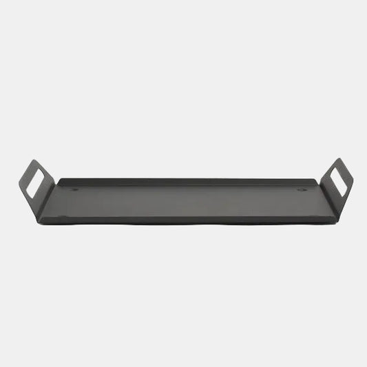 Bandeja de aluminio rectangular grande para catering negra. 28,5 x 52,5 cm - 1 Ud - Klimer