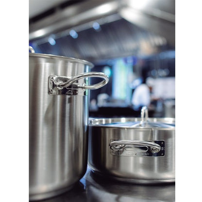 Cacerola con tapa de acero inox 18/10. Varias medidas - 1 Ud. - Klimer