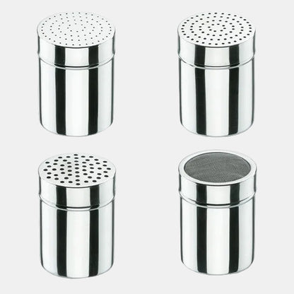 Especieros inox. ø7 x 9,5 cm. 300 gr. Distintos modelos - 1 Ud. - Klimer