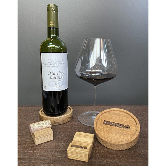 Porta tapones roble para corchos de vino - 6 Uds. - Klimer