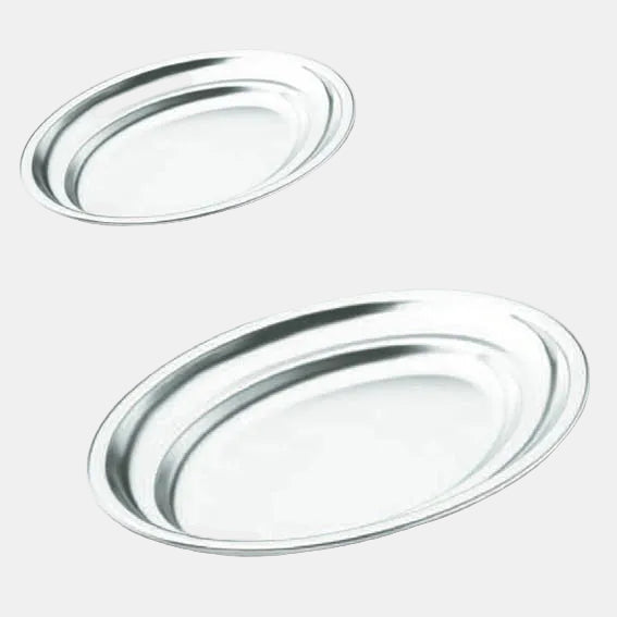 Fuente oval de acero inox para cocina. Varias medidas - 1 Ud. - Klimer