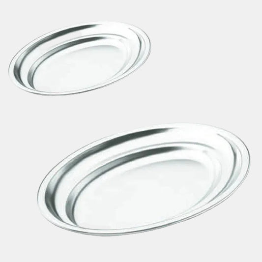 Fuente oval de acero inox para cocina. Varias medidas - 1 Ud. - Klimer