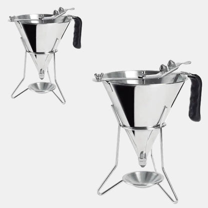 Dosificador de líquidos con soporte y platillo acero inox. ø19 x 27 cm. 2 L - 1 Ud. - Klimer