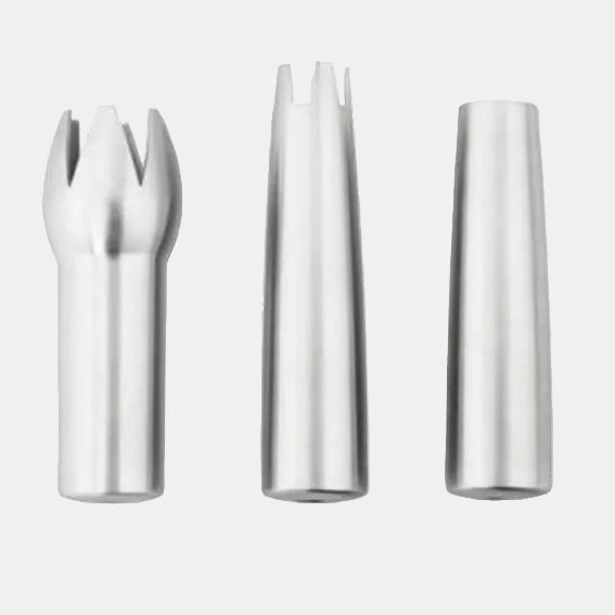 Boquillas decoradoras de acero inox para sifón. Set de 3 unidades - 1 Ud. - Klimer