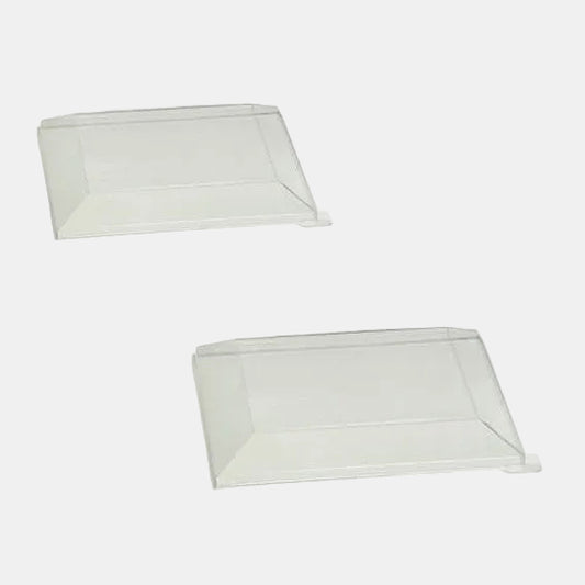 Tapa de PET para bandeja Samourai. 39 x 28 x 4,5 cm - 50 Uds. - Klimer