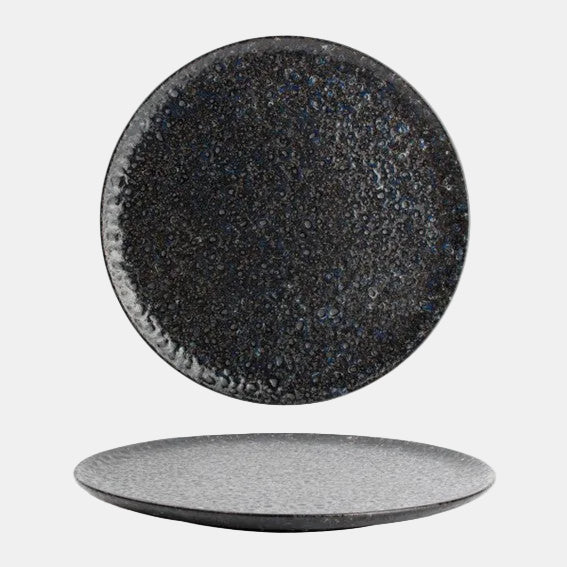 Plato de postre de porcelana Midnight Dusk. ø21 cm - 4 Uds. - Klimer