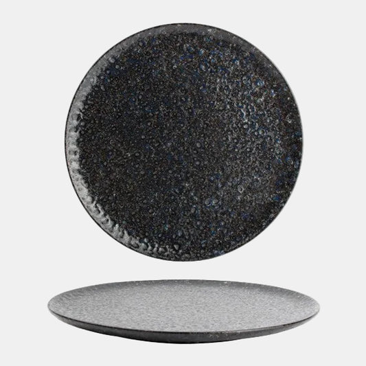 Plato de postre de porcelana Midnight Dusk. ø21 cm - 4 Uds. - Klimer