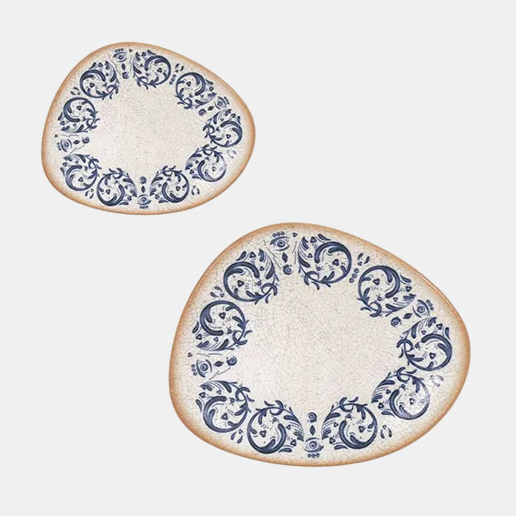 Plato postre irregular porcelana Laudum. 24 x 19,5 cm - 12 Uds. - Klimer