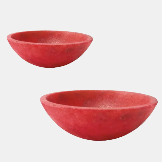 Bowl mármol coral rojo. ø18 x 7,5 cm. 700 ml - 1 Ud. - Klimer