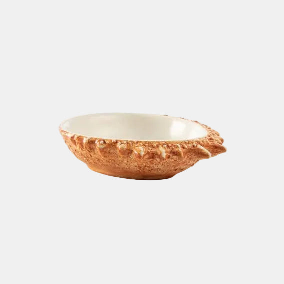 Plato de porcelana forma de txangurro centollo. 13 x 13 x 3 cm - 1 Ud. - Klimer