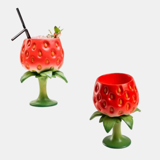 Copa de resina Fresa Tropicups. ø13 x 18 cm. 300 ml - 1 Ud. - Klimer