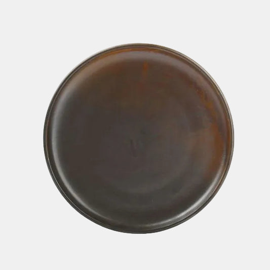 Plato hondo de porcelana Escura marrón. ø23 x 2,5 cm - 6 Uds. - Klimer