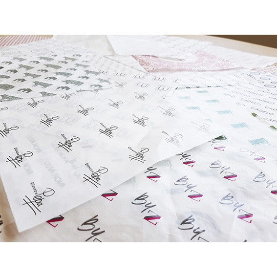 Papel parafinado personalizado 1 tinta 20x20 cm. Varios formatos. - Klimer