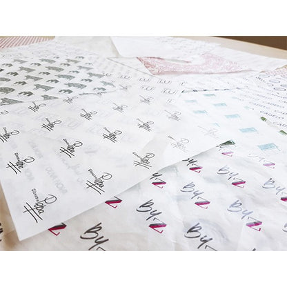 Papel parafinado personalizado 1 tinta 20x20 cm. Varios formatos. - Klimer